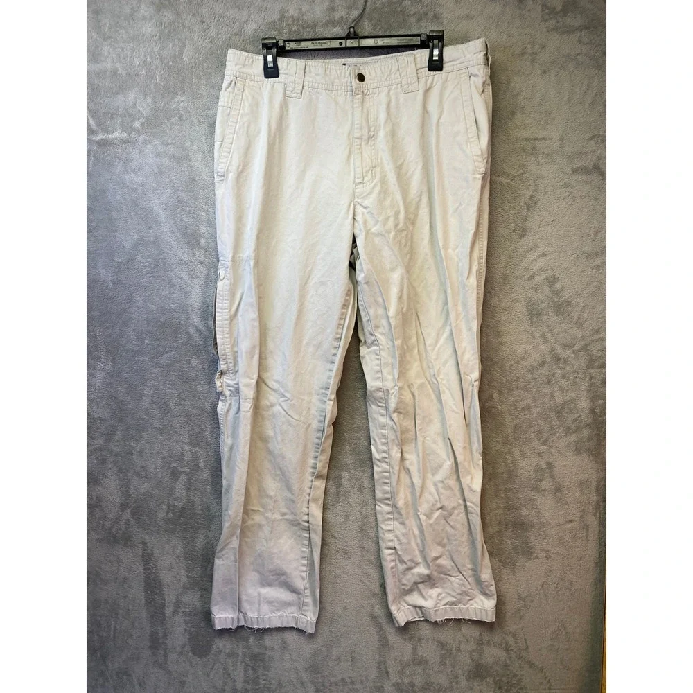 Columbia Outdoor Authentic Tan Khaki Cargo Pants Mens 36x32 Utility Hiking